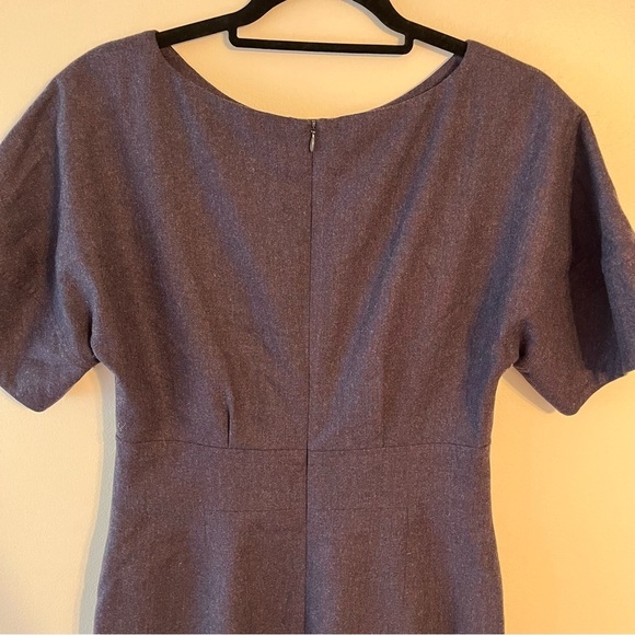 Lela Rose Wool Tweed Twill Mini Sleeveless Dolman Sleeve Sheath silk lining Gray - Picture 5 of 11